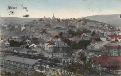 AK SIEGEN Total Bahnhof Gaskessel 1918