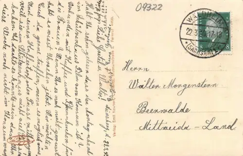 Schloss Rochsburg a. d. Mulde Postkarte AK 1930