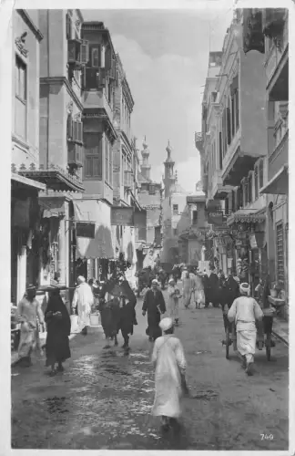 Cairo Alte Cairo-Straße (Old Cairo Street) AK 1933