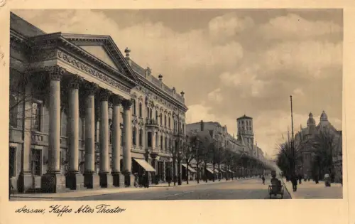 Dessau Kaffee Altes Theater Postkarte AK