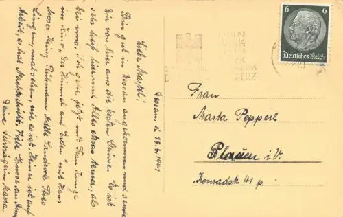 Dessau Kaffee Altes Theater Postkarte AK