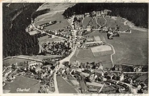 Stadtansicht von Oberhof Thüringen Postkarte AK 1933