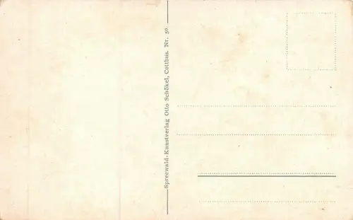 Burg im Spreewald Abfahrtsstelle Postkarte AK