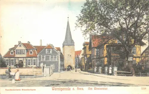 Wernigerode a. Harz Am Westerntor Postkarte AK