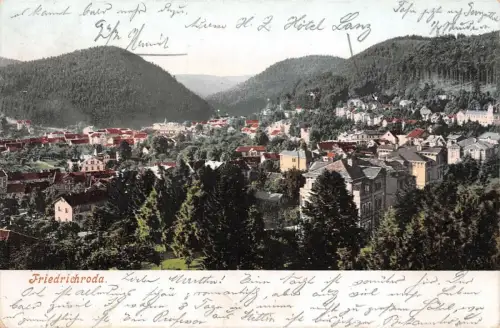 Gesamtansicht Friedrichroda Postkarte 1904