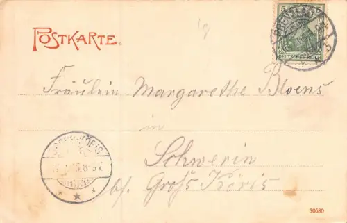 Prenzlau Totalansicht vom Uckersee aus Postkarte AK 1905