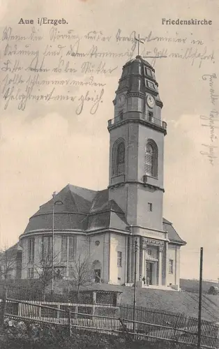 Aue i/Erzgeb. Friedenskirche Postkarte