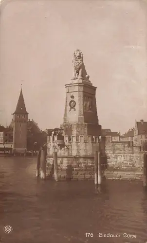 Lindau Lindauer Löwe Postkarte AK