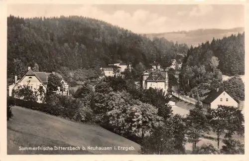 Sommerfrische Dittersbach bei Neuhausen Erzgebirge Sachsen Postkarte AK 1937