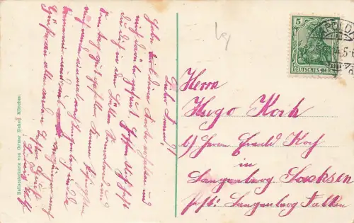 Viadukt, Stadthaus und Denkmal Apolda Thüringen Panorama-Postkarte AK 1914