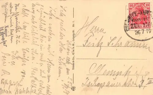 Luftkurort Schöneck i. V. König-Albert-Platz AK 1919