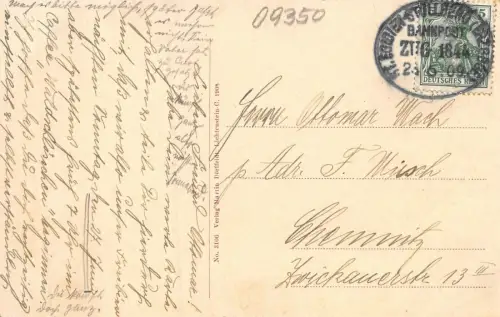 Stadtpark mit Parkschlößchen Lichtenstein Sachsen Postkarte AK 1909