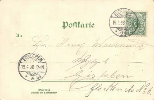 Gruss aus Berlin Hallesches Thor Victoriapark Kirche Litho AK 1898