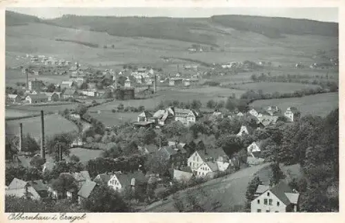 Stadtansicht Olbernhau Erzgebirge Sachsen Postkarte AK