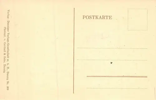 Danzig Uphagenhaus Diele Postkarte AK