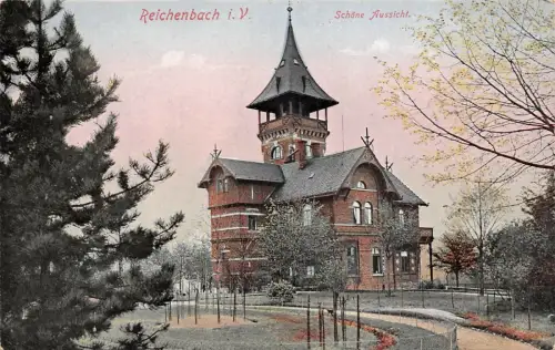 Schöne Aussicht Reichenbach Vogtland Sachsen Postkarte