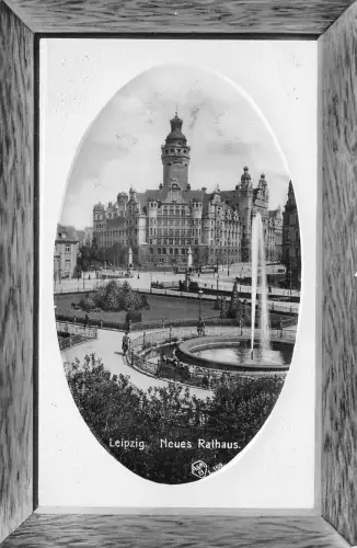Neues Rathaus Leipzig Sachsen Postkarte 1910