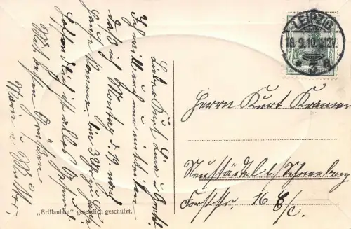 Neues Rathaus Leipzig Sachsen Postkarte 1910