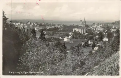 Königsberg a./Eger Gesamtansicht Postkarte AK