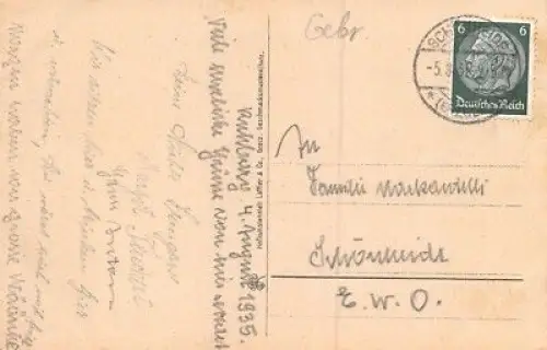 Schönheide i. Erzgeb. Prinz Georg-Turm auf dem Kuhberg 811m AK 1935