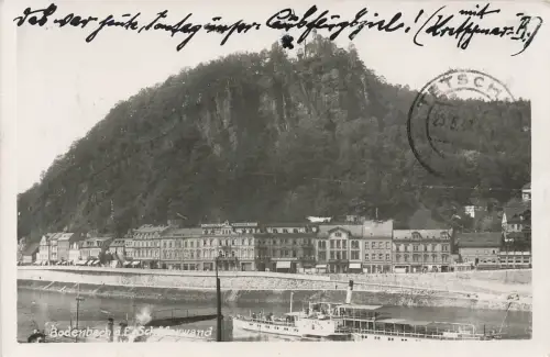 Ansicht Schäferwand in Tetschen-Bodenbach Sudetenland Postkarte AK 1941