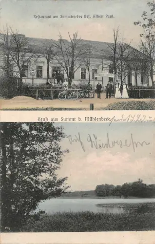 AK Summt bei Mühlenbeck Restaurant am Summter - See 1909
