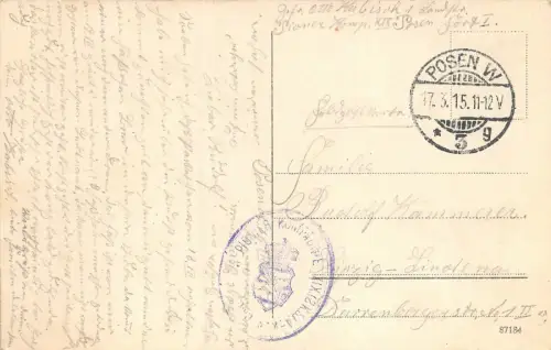 Posen Kgl. Residenzschloß Feldpostkarte AK 1915