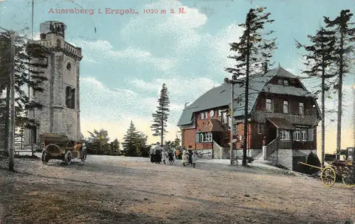 Auersberg i. Erzgeb. 1020 m ü. M. Postkarte 1910