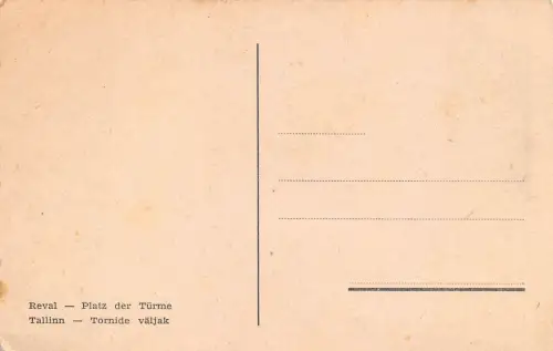 Reval,Tallin, Platz der Türme, Postkarte