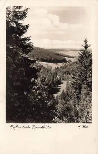 Landesgemeindetal bei Erlbach Vogtland Sachsen Postkarte AK 1938