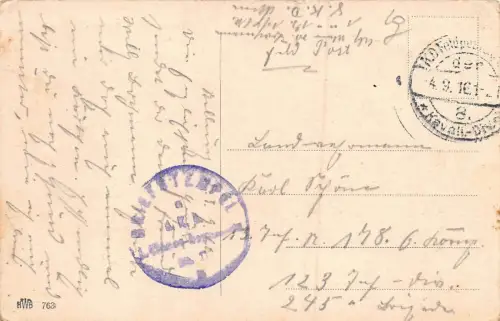 Warschau Totalansicht von Warschau Feldpostkarte 1916