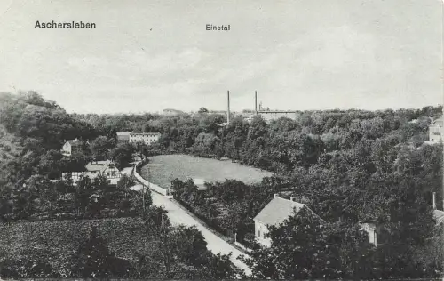 Blick auf Einetal in Aschersleben Sachsen-Anhalt Postkarte AK 1931