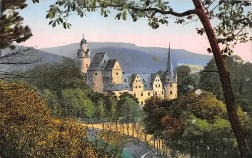 Schloss Stein Erzgebirge Sachsen Postkarte AK