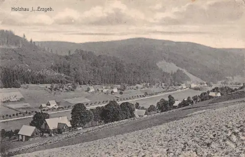 Sommerfrische Holzhau im Erzgebirge Sachsen Postkarte AK 1915
