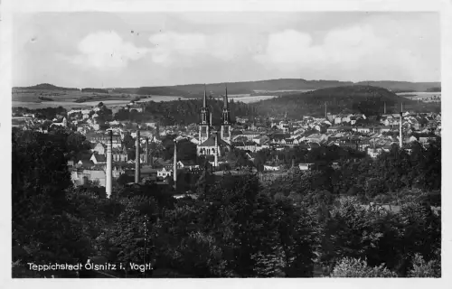 Oelsnitz Vogtland Teppichstadt Postkarte 1939