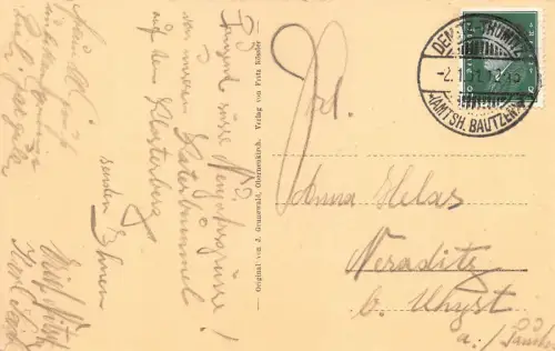 AK Klosterberg Turm Amt Bischofswerd Postkarte 1931