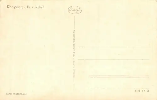 Königsberg Preußen Schloss Fotokarte