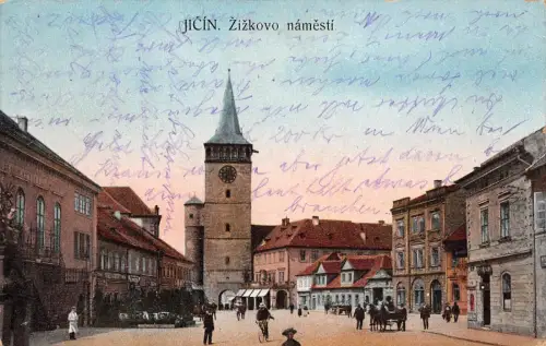 Jičín (Jitschin) Zizkovo namesti Postkarte AK