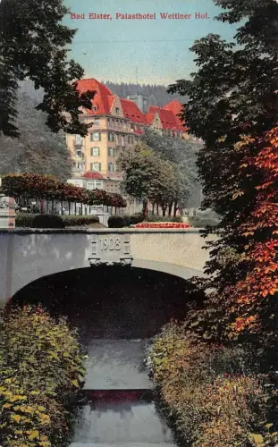 Palasthotel Wettinerhof in Bad Elster Vogtland Sachsen Postkarte AK