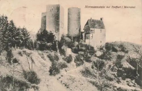 Ansicht Normannstein bei Treffurt im Werratal Thüringen Postkarte AK 1924
