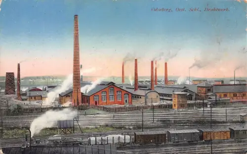 Oderberg Oest. Schl. Drahtwerk Feldpostkarte der 55. Res. Divis. 14/4 AK