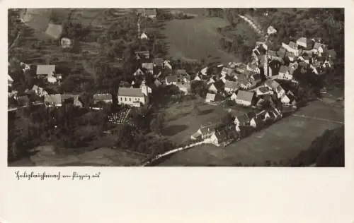Heiligkreuzsteinach vom Flugzeug gesehen Heidelberg Baden-Württemberg AK 1941