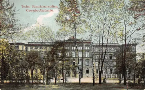 Staatslehreanstalten Gewerbe Akademie in Chemnitz Sachsen Postkarte AK 1907
