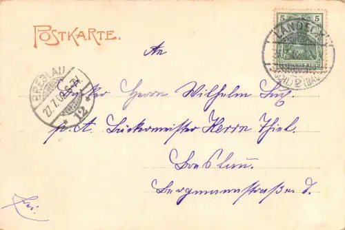Georgenbad Bad Landeck Schlesien Postkarte 1902
