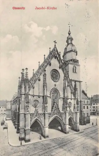 Jacobi-Kirche in Chemnitz Sachsen Postkarte AK 1912