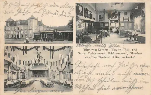 AK Glauchau Restaurant Etablissement Schützenhaus 1915