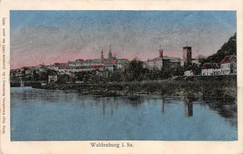 Waldenburg i. Sa. Ansicht Postkarte 1910
