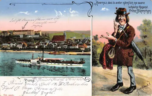 Pirna Heernsee Fritze Bliemchen Postkarte 1917