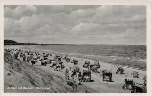 Weststrand Zempin auf Usedom Mecklenburg-Vorpommern Postkarte AK