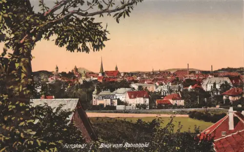 Arnstadt Blick vom Rabenhold AK 1936